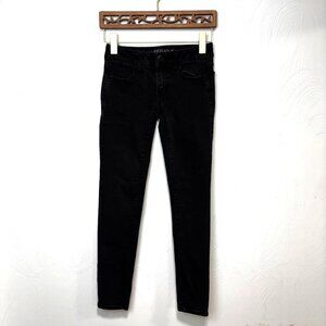 American Eagle Jegging Jeans Black Dark Wash Skinny Solid Casual Womens 00 Short